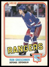 1981-82 O-Pee-Chee #224 Ron Greschner New York Rangers