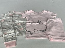 NWT Girls 4-Piece Whale Pajama Set Size 5T Carter  s Pink, White, Gray Cute