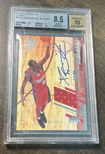 2000 Upper Deck Game Jersey Darius Miles ROOKIE PATCH AUTO /50 POP 1 RPA BGS 8.5