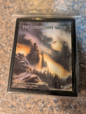 Atari 2600 2006  Release #1 Of 25 NTSC The Unknown Game T.U.G. CPUWIZ