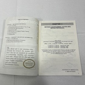 Nintendo NES Console Control Deck Instruction Manual ONLY