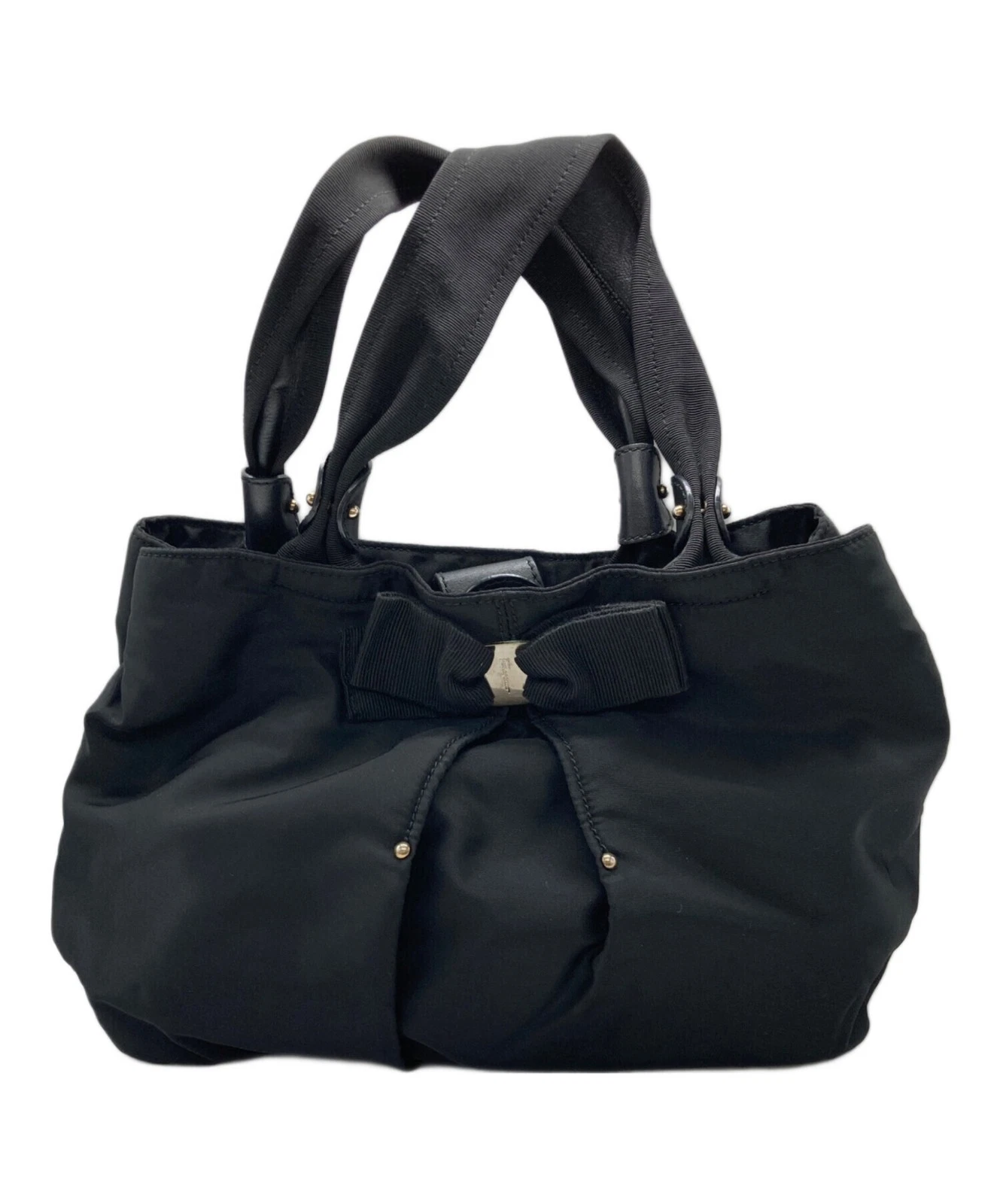 Borsa a mano Salvatore Ferragamo nastro nero Vara AB 21B672 dal Giappone