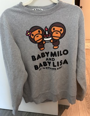 Baby Milo x Baby Lisa Bape Crewneck Sweatshirt - Size L RARE