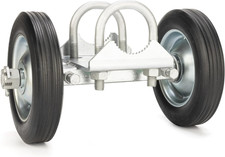 Heavy Duty Rolling Gate Wheel Carrier for Chain Link Fence - 2 Rubber Wheels