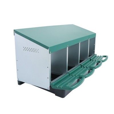 4 Hole Easy To Install Chicken Nesting Boxes Chicken Egg Laying Box W/ Perch