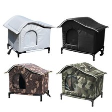 Elevated Outdoor Cat House Waterproof Raised Puppy Cat Shelter Weather Resistant