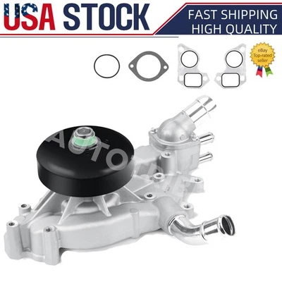 Water Pump With Thermostat For Chevy Silverado Tahoe GMC 4.8L 5.3L 6.0L AW5104 - Bild 1 von 4