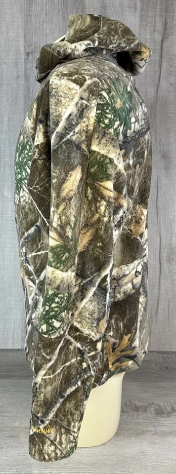 Gamehide Real Tree Camo Fleece Hoodie Jacket Hunting Full Zip Lite Weight Men M - Image 2 of 4