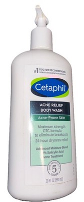 Cetaphil Acne Relief Body Wash Maximum Strength OTC Formula - 20 oz /  591 mL