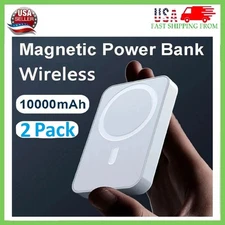 2 x 10000mAh Power Bank Magnetic Wireless Charger for iPhone 11/12/13/14/15/16