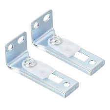 2Pcs Bifold Door Hardware 0.9 Inch Bi-Fold Door Bottom Bracket Silver