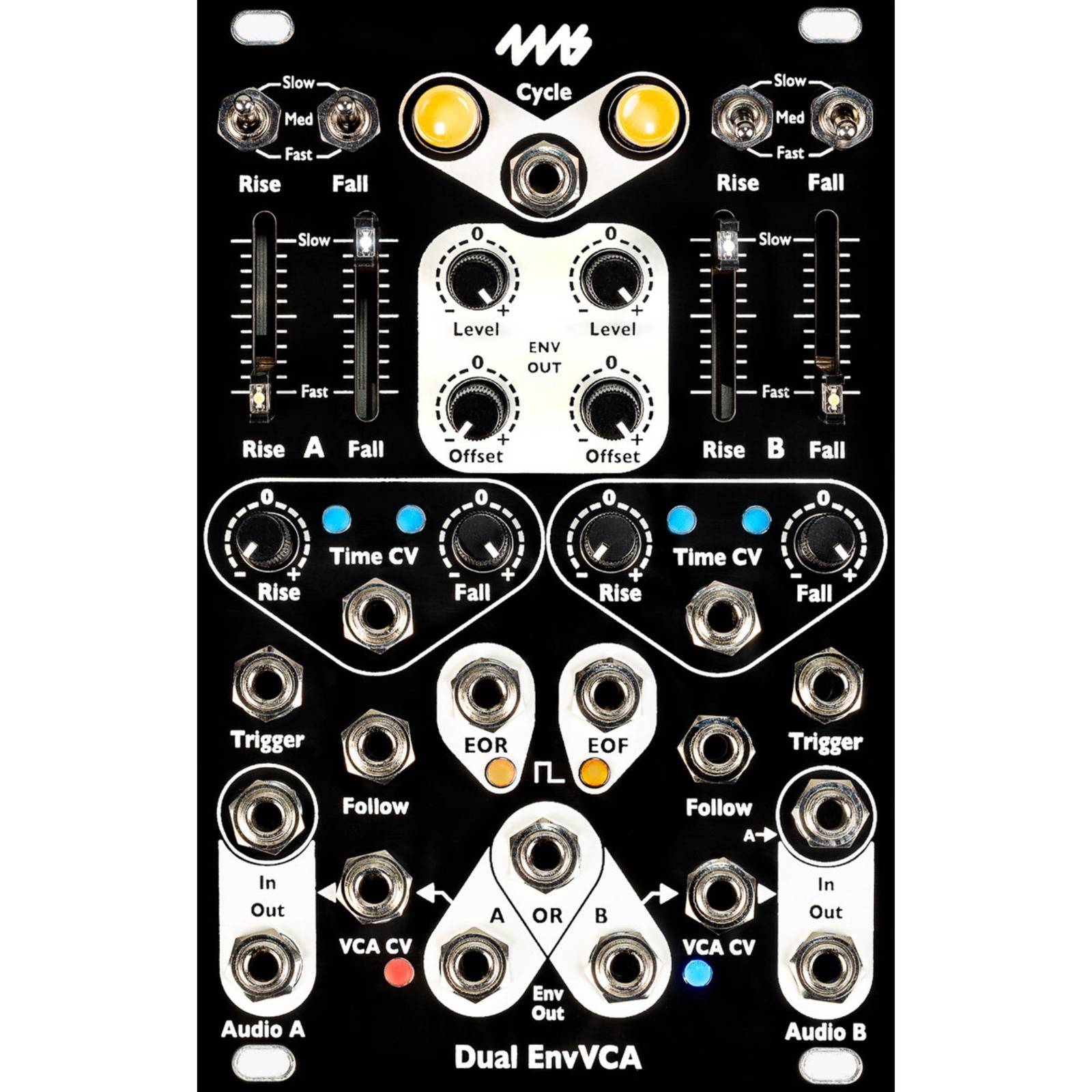 Синтезаторный модуль 4MS DEV Dual EnvVCA Dual Envelope VCA Eurorack, черный