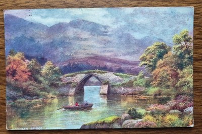1909 Brickeen Bridge Killarney Irland Postkarte Tuck s Oilette 7200 - Ruderboot