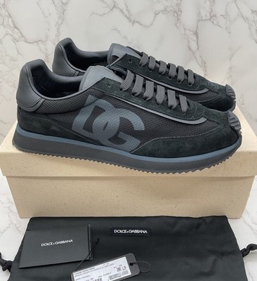 Dolce & Gabbana Aria Logo men s sneakers Black suede/mesh UK 9 US 10 EU 43 $495