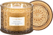 LA Jolie Muse Sahara Ambre Candle, Candles for Home Scented, Amber Scented Candl