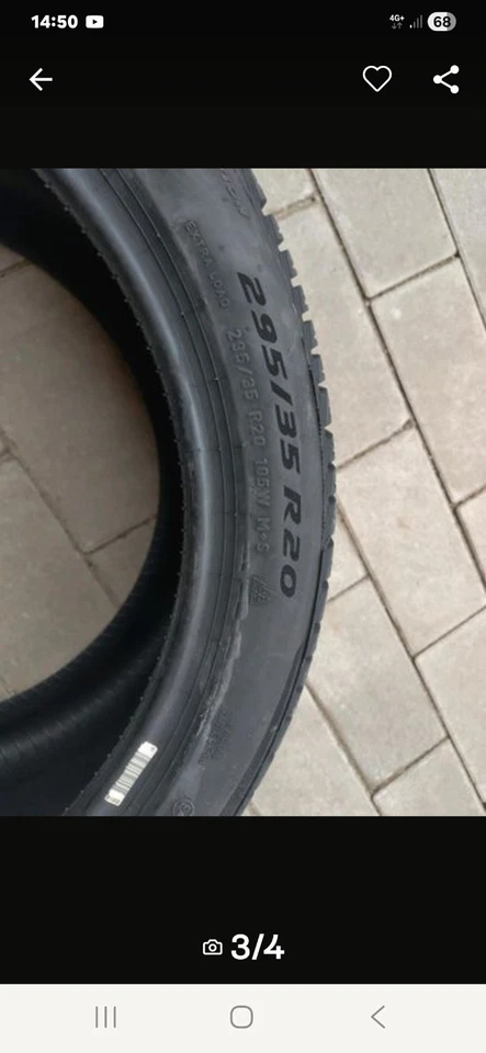 2xWinterreifen Pirelli P Zero 295 35 R20 105W MO - Bild 2 von 2