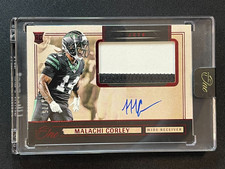 MALACHI CORLEY /75 ROOKIE PATCH AUTO RPA ON CARD AUTOGRAPH 2024 PANINI ONE JETS