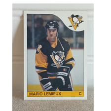 Topps 1985-86 Mario Lemieux #9 Rookie Base Set ( beautiful raw card ). rookie card picture