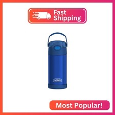 THERMOS FUNTAINER 12 Ounce Stainless Steel Vacuum Insulated Kids Straw Bottle, B