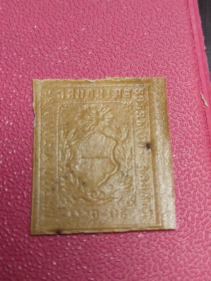 Suiza 1862, Fiscal, 50crMOG en relieve (0611_16) Foto 2 de 2