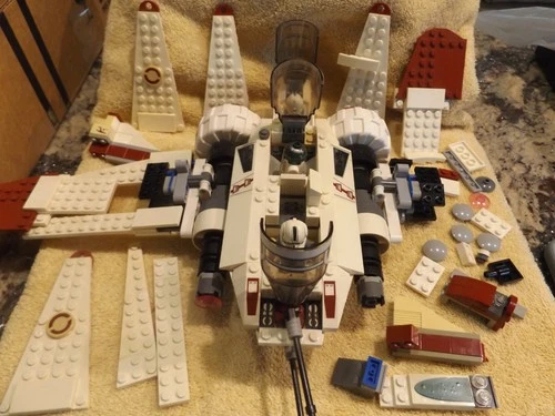 Built LEGO Star Wars ARC 170 with 3 Pilot Figures No Box Needs Reassembly