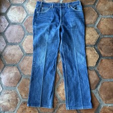 Vintage Levi's 517 20517-0217 Orange Tab Denim Jeans Made in USA Boot Cut 40x32
