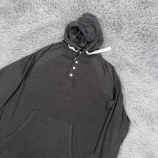 The Normal Brand Sweatshirt Medium Gray Hoodie Henley Outdoor Drawstring Mens