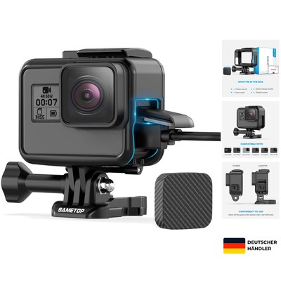 Leichtes, minimalistisches GoPro Gehäuse mit optimalem Zugang zu Anschlüssen