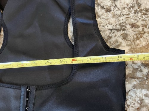 M NUEVO Entrenador de Cintura Negro Cremallera Superior Completa Compresión Autoajustable Mediano - Imagen 2 de 13