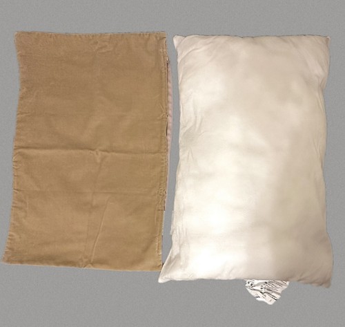 Apx.40x60cm Beige Rectangle Cushion Pillow 100%Cotton Velvet Cover With Filling - Picture 5 of 19