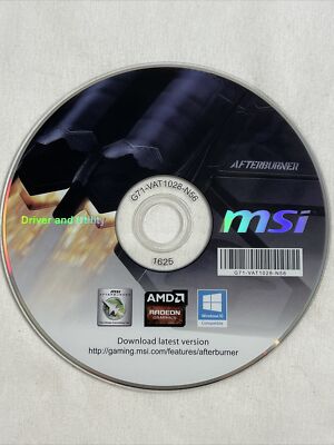 MSI NVIDIA AFTERBURNER Drivers and Utilities DVD Disc G71-VNA1018-N56