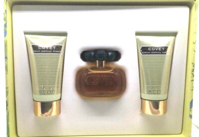 COVET Sarah Jessica Parker Women EDP 3.4 Oz Sp + Body Lotion+ Shower Gel NEW SET