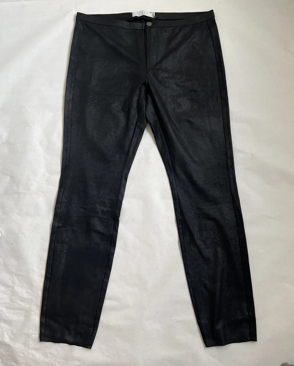 YaYa Size 44 US 14 Wax Coated Pants Skinny Jeans Petite Faux Leather Look NWT