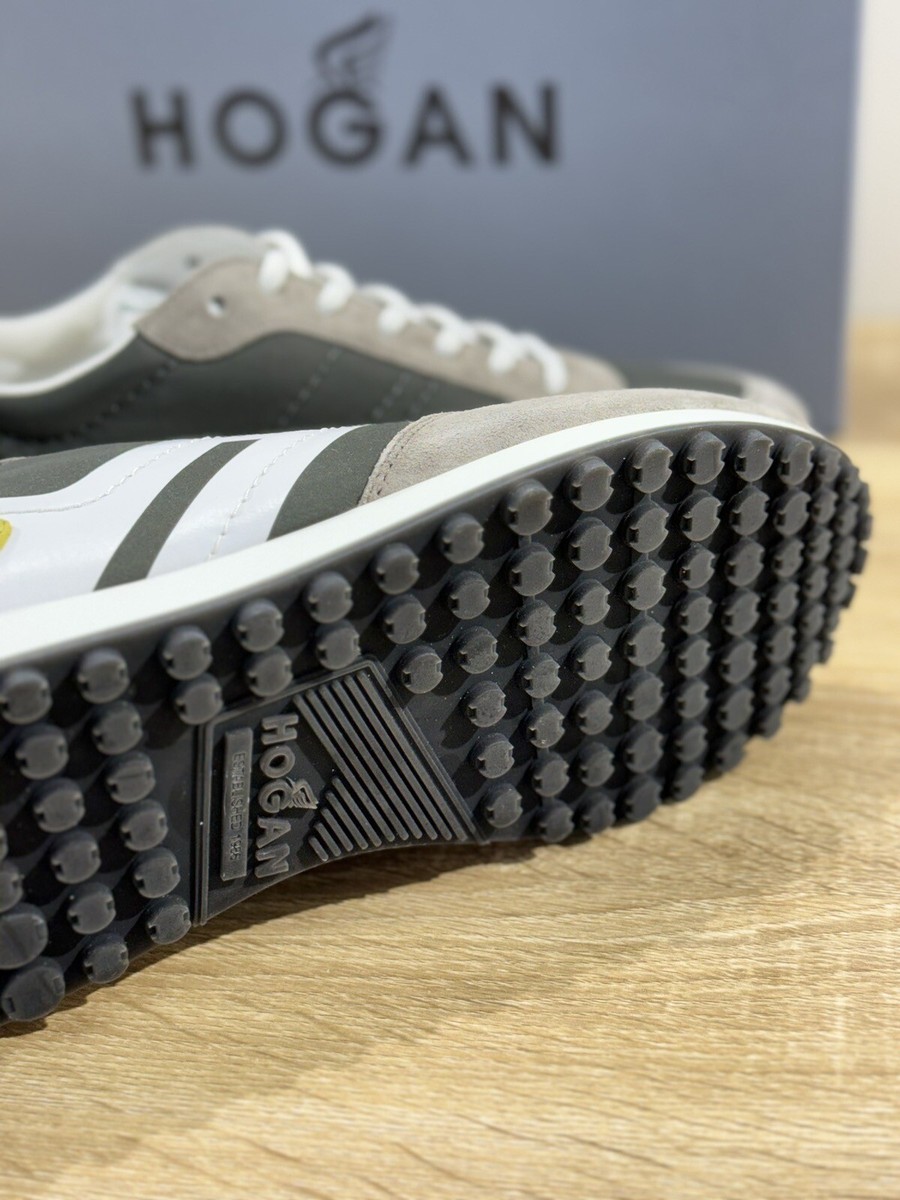 Hogan Sneakers Men H429 Gray Leather Luxury Shoes Hogan 41.5