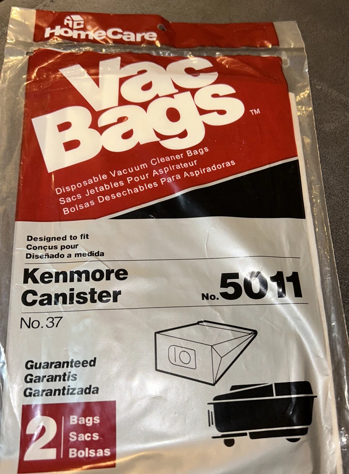 2 pacotes de sacos de aspirador de pó com vasilha para cuidados domiciliares Kenmore 5011 - Imagem 2 de 3