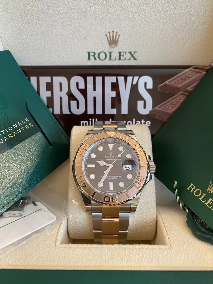 Yachtmaster rose shop gold chocolate