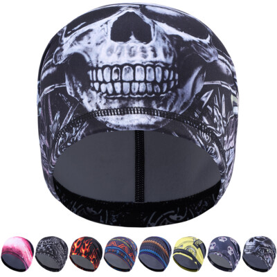 Winter Ski Running Moisture Wicking Beanie Hat Motorcycle Helmet Liner Skull Cap