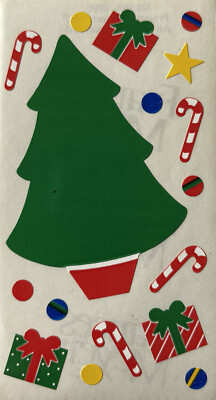 DECORATE THE CHRISTMAS TREE Stickers(17pc)Frances Meyer  Ornaments Holiday Gifts