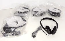 Cyber Acoustics Stereo Headphones ACM-70 Black Set of 5 NEW