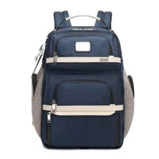 Tumi Alpha 3 Brief Pack Backpack Navy white Shoulder Bag Business Nylon Outlet