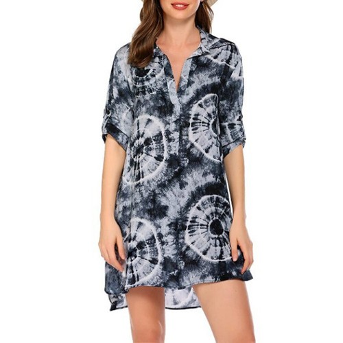 Ladies Swimwear Beach Cover Blouse Top Bikini Swimwear Beach Sunscreen Clothing - Picture 10 of 17
