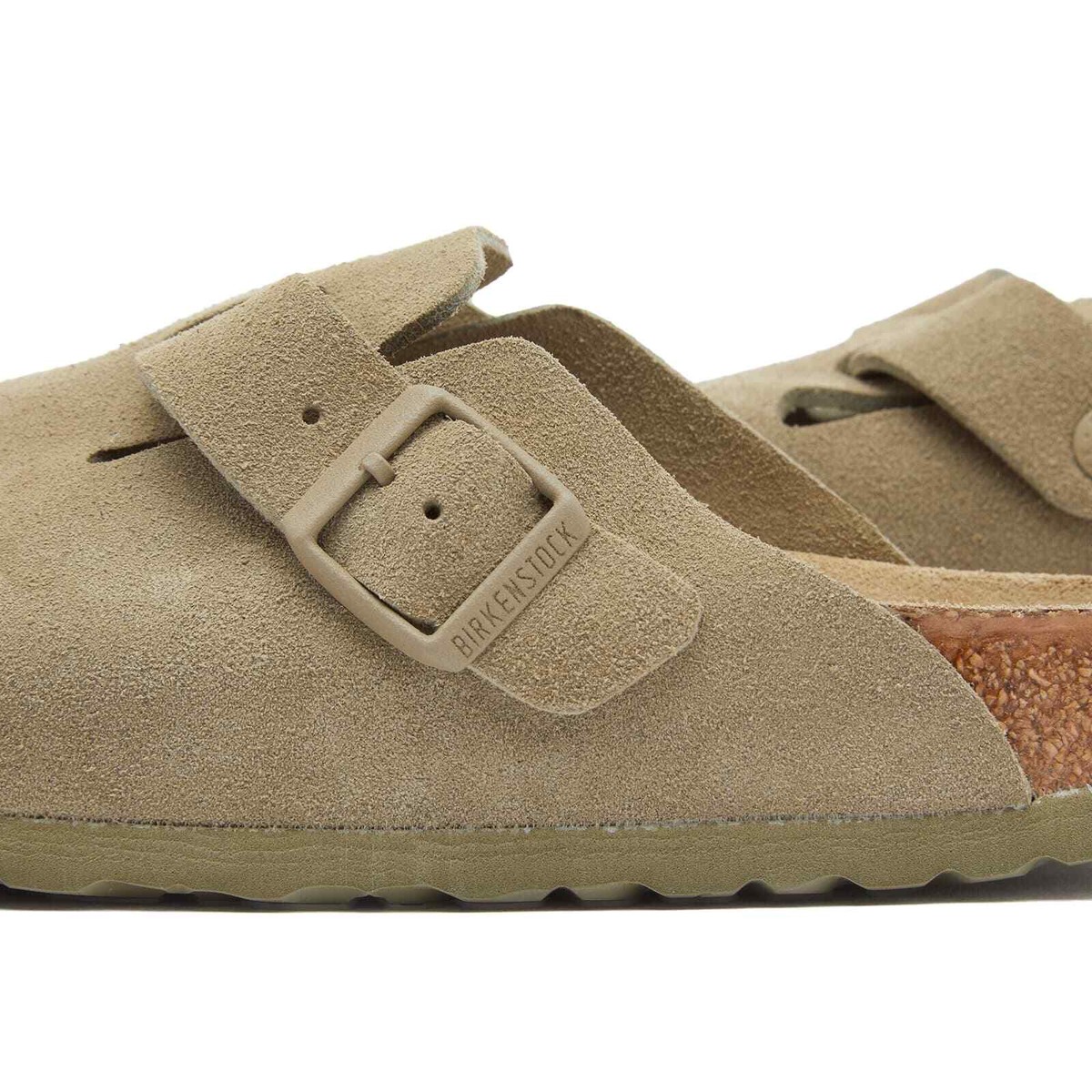 サンダル BIRKENSTOCK Men Sandals 1025788 FADEDKHAKI Beige Birkenstock Boston Suede Faded Khaki 1025788 clog sandal