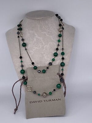 DAVID YURMAN Bijoux Necklace in Malachite, Onyx, and Hematite