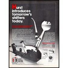 1984 Hurst Racing Shifters Vintage Print Ad Performance Car Parts Wall Art 80s