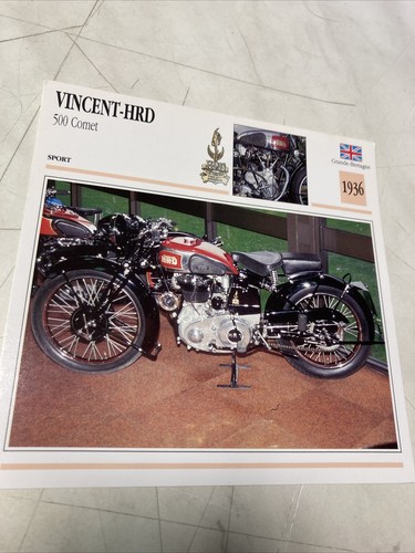 Vincent 500 Comet 1936 carte