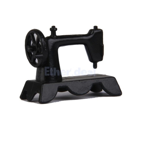1:12 Puppenstube Miniatur Metall Nähmaschine Schneider Tret-Nähmaschine - Picture 2 of 7