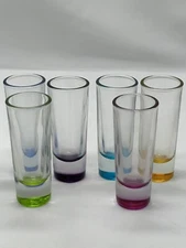 six colorful shot glasses by Crisa