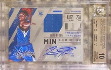 2015 POP 1 KARL-ANTHONY TOWNS ROOKIE AUTO RC MEMORABILIA #FJA-KT BGS 10 PRISTINE