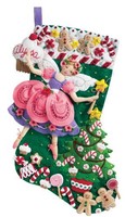 Bucilla 18-inch Christmas Stocking Felt Applique Kit, Sugar Plum Fairy , New, Fr on sale Bucilla 18-inch Christmas Stocking Felt Applique Kit, Sugar Plum Fairy , New, Fr on sale