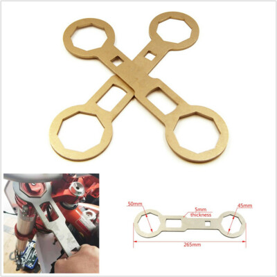 Universal Cnc Stainless Steel 46 50mm Motorcycle Dirtbike Fork Cap Wrench Tool Ebay